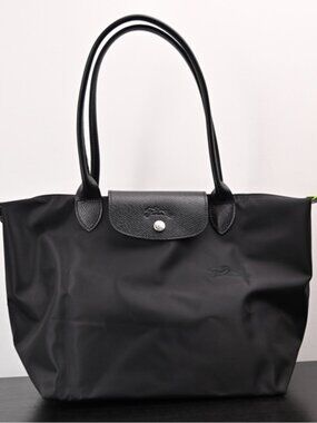 Longchamp Le Pliage Black Tote Shoulder Bag Travel Bag
